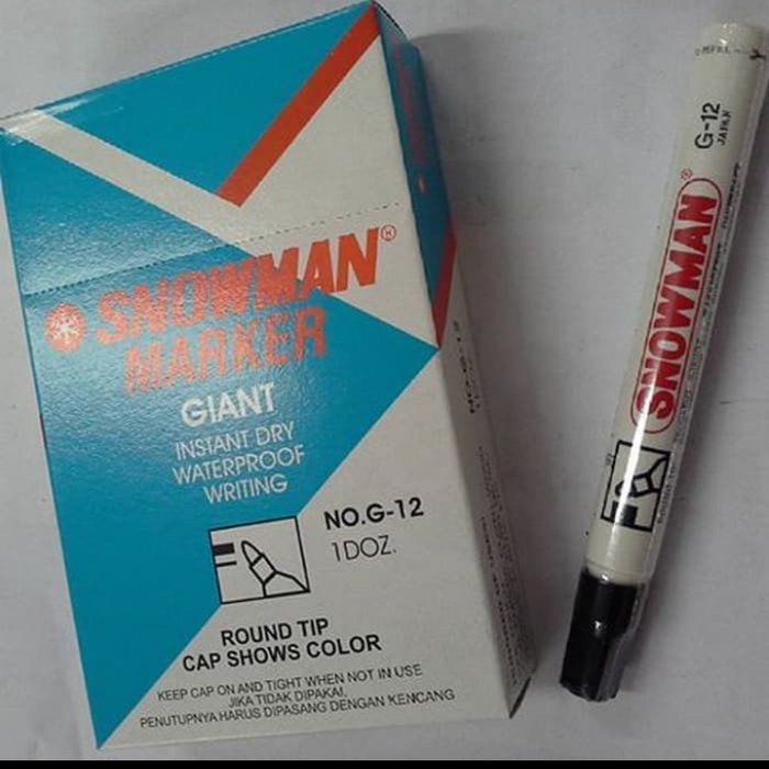 

Update Spidol Snowman Permanent Marker Red Original (1Losin) Promo