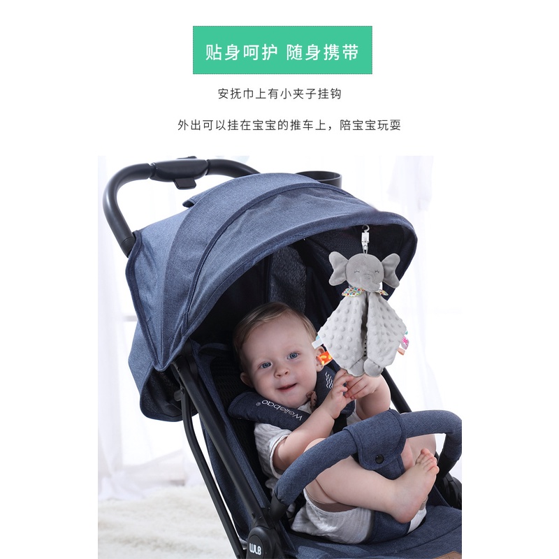 [BIG SALE] Kado Bayi Mainan Bayi Sapu Tangan Rattle Teether Gantungan Stroller Bahan Plush Baby Towel Toys Handuk