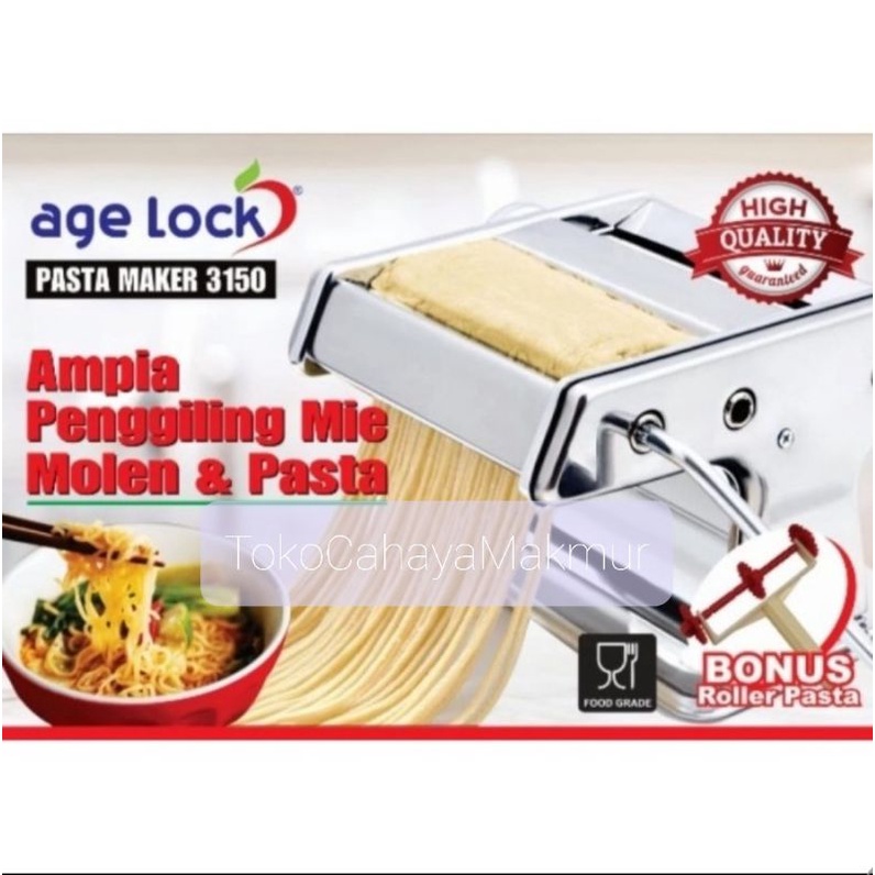 Age Lock Ampia Pasta Maker 3150 - Penggiling Mie Molen &amp; Pasta Stainless Steel