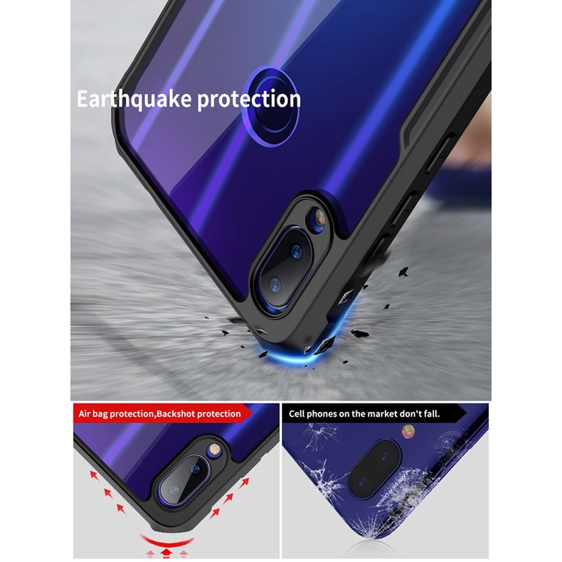 Case XIAOMI REDMI NOTE 8 Armor Fusion Transparent Casing Free Skin Carbon 3D