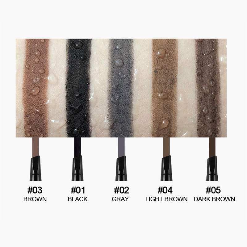 【Baru】HANDAIYAN Eyebrow Pencil 5 Colors Double Head Eyebrow Definition Long Lasting Waterproof