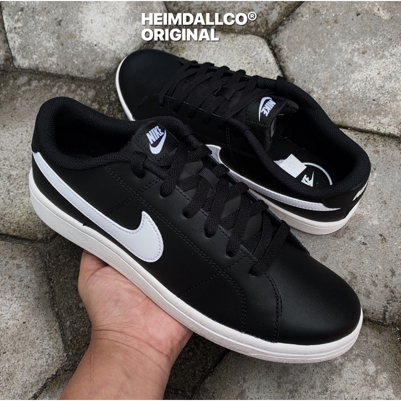 NIKE COURT ROYALE 2 LEATHER BLACK WHITE ORIGINAL