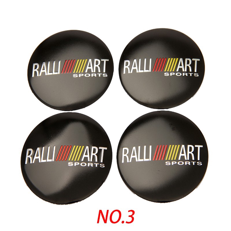 4pcs Stiker Emblem Badge Logo Night Knight 56mm Untuk Velg Hub Mobil Mitsubishi Ralliart