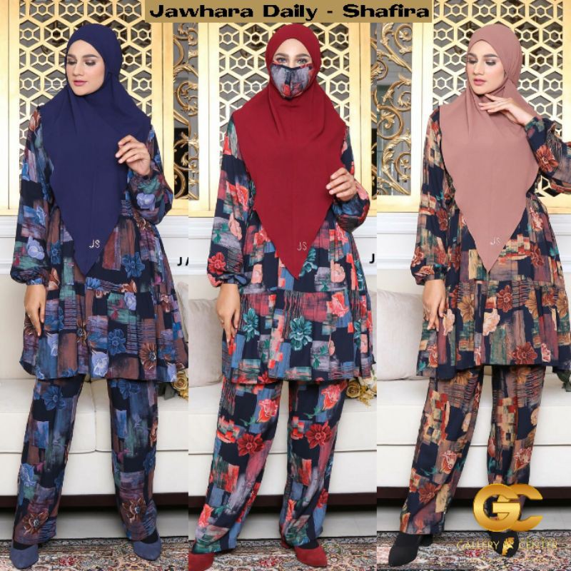 SHAFIRA SERIES Original By Jawhara Syari. Homey dress set for daily wear premium super adem elegan y