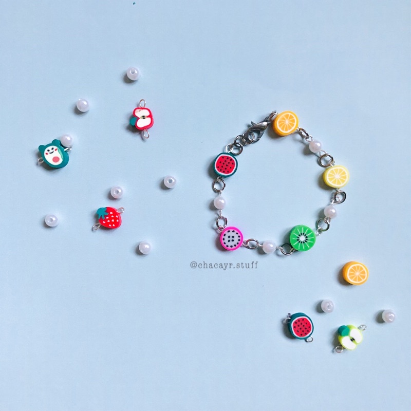 Gelang rantai lucu / Gelang rantai clay / Gelang rantai wanita / Cute Bracelet