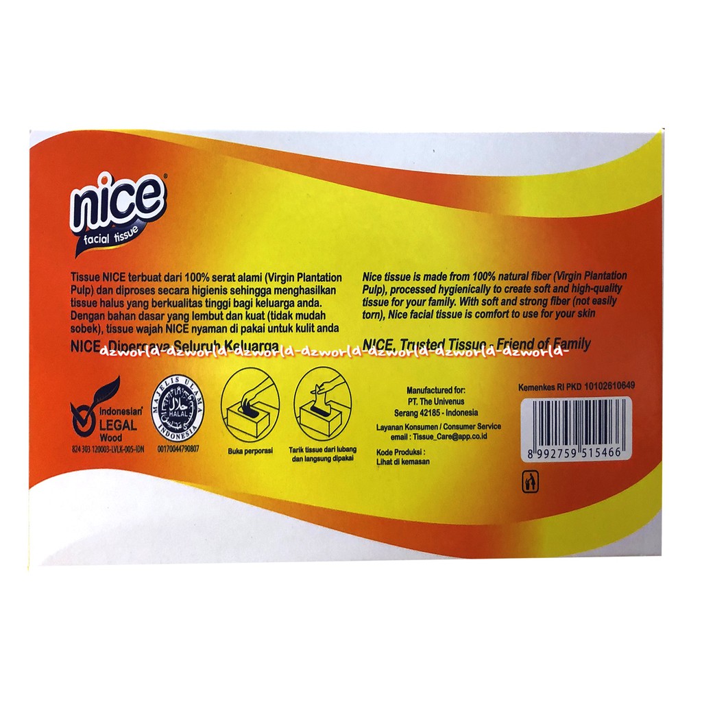 Nice Facial Tissue Perfumed 120Sheet 2Ply Tisu Nais Kemasan Kotak Box