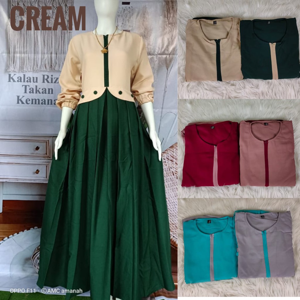 GAMIS WOLLYCRAPE BAHAN PREMIUM MAYUNG LEBAR