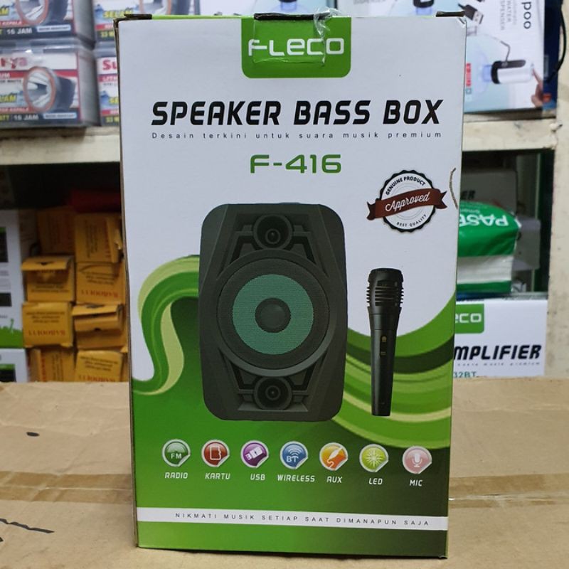 Harga obral Speaker suara bass Speaker Bluetooth Fleco F 416 / 417