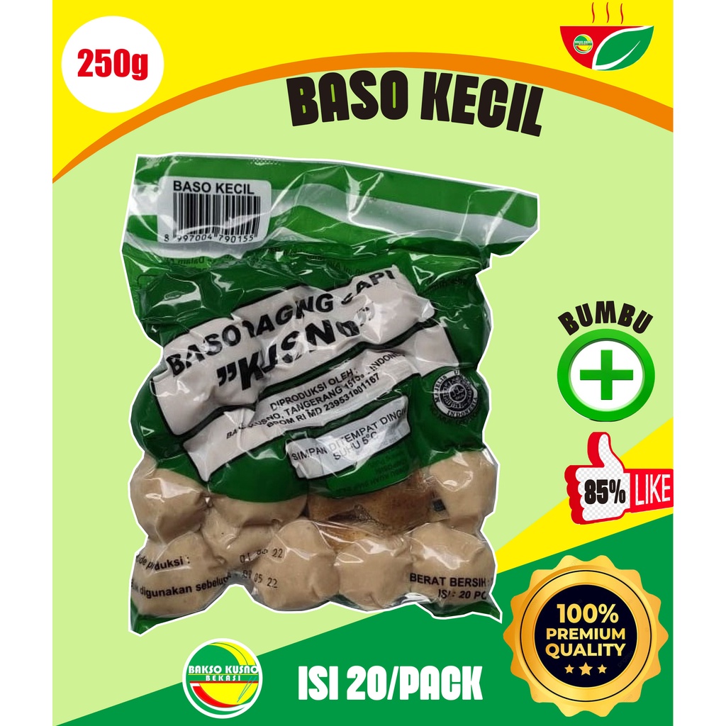 

Bakso daging sapi kusno Baso Kecil 250gr isi 20