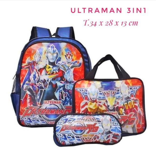 TAS RANSEL ANAK LAKI PEREMPUAN SET 3IN1 LOL TOBOT LITTLE PONY ULTRAMAN NIQABIS