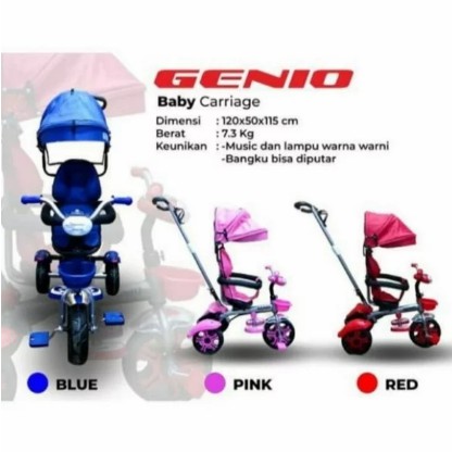 Sepeda Anak Roda Tiga Tricycle Genio