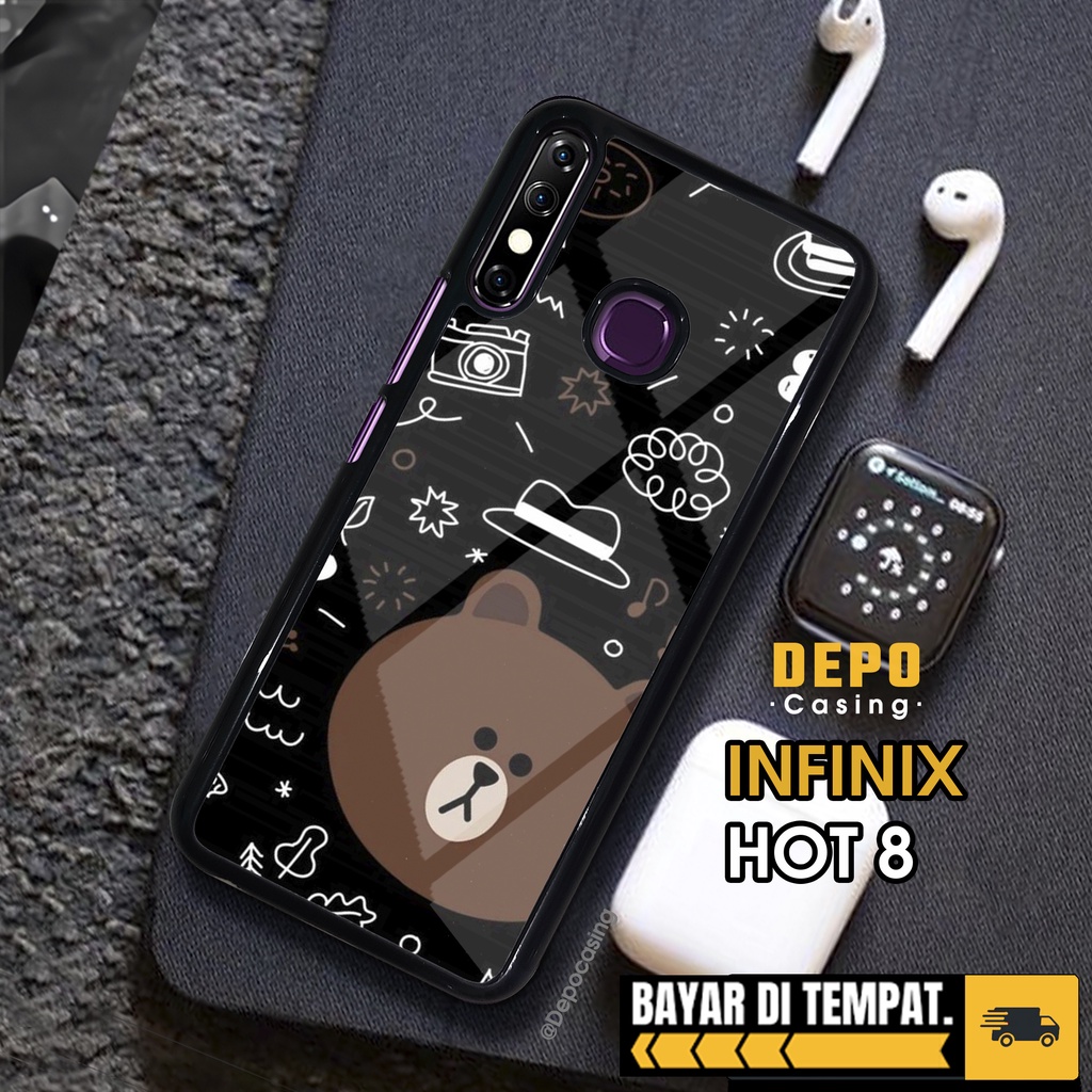 Case Infinix Hot 8 Case Hp Infinix Hot 8 Depo Casing [LN01] Premium Glossy Case Custom Case Aestheti