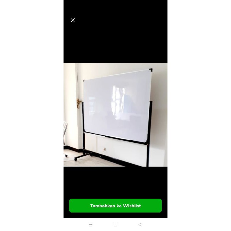 

papan tulis whiteboard standing uk full 120x240 nonmaget