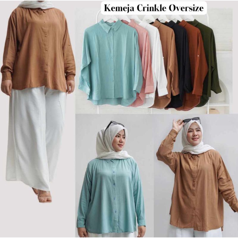 Kemeja Oversize Matt Crinkle Airflow