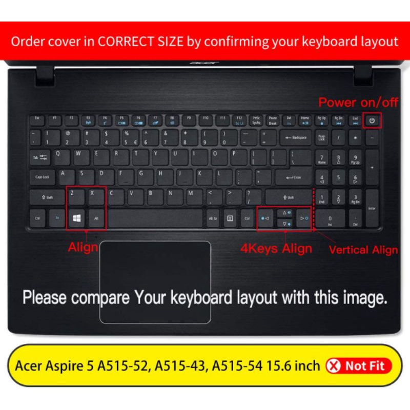 Keyboard Protector Acer Aspire E5 15&quot; E5-575 E5-576G E5-574G E5-573G