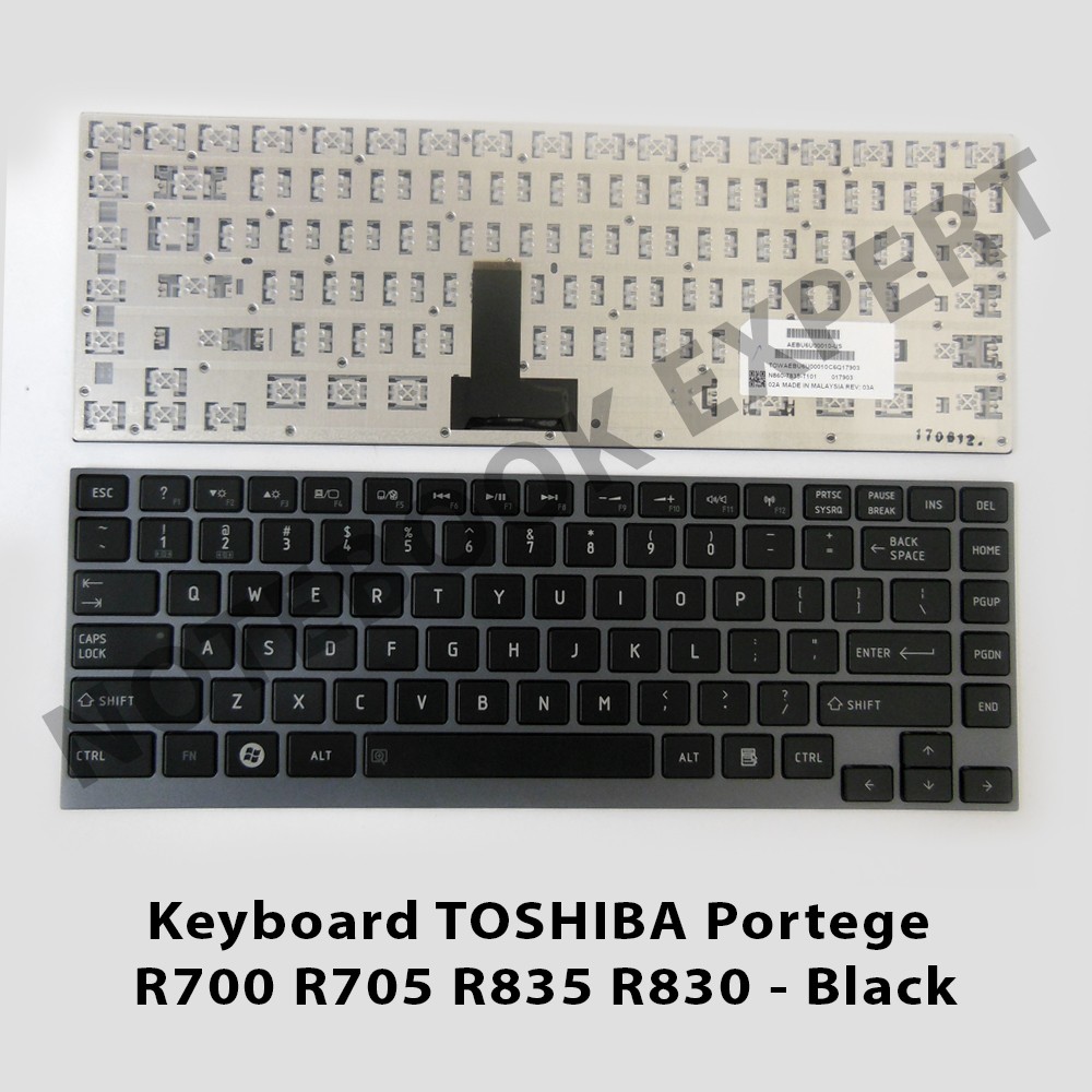 Keyboard Toshiba Portege R700 R705 R835 R830 - Black