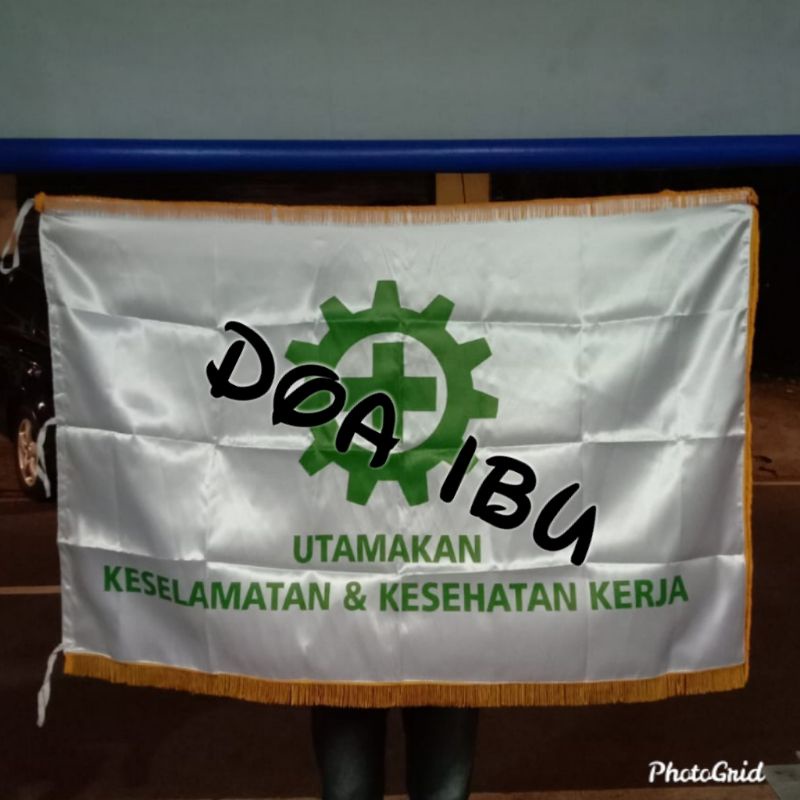 

best seller bendera pataka ruangan k3 pake rumbai 90cm x 135cm