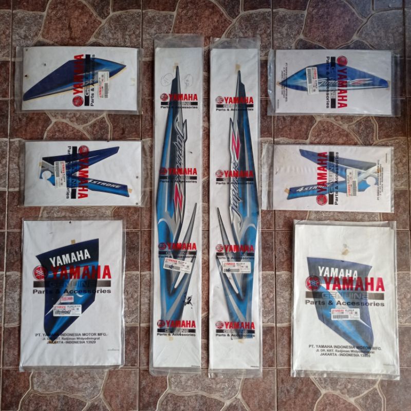 Sticker Striping Jupiter Z Burhan CW 2006 Biru Hitam Original YGP