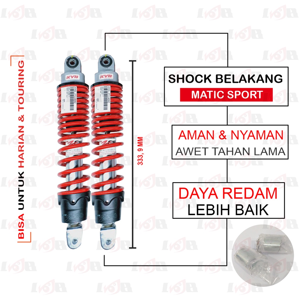 Shockbreaker KYB ZETO Yamaha Nmax 155 Shock Belakang Matic Sepasang 340mm