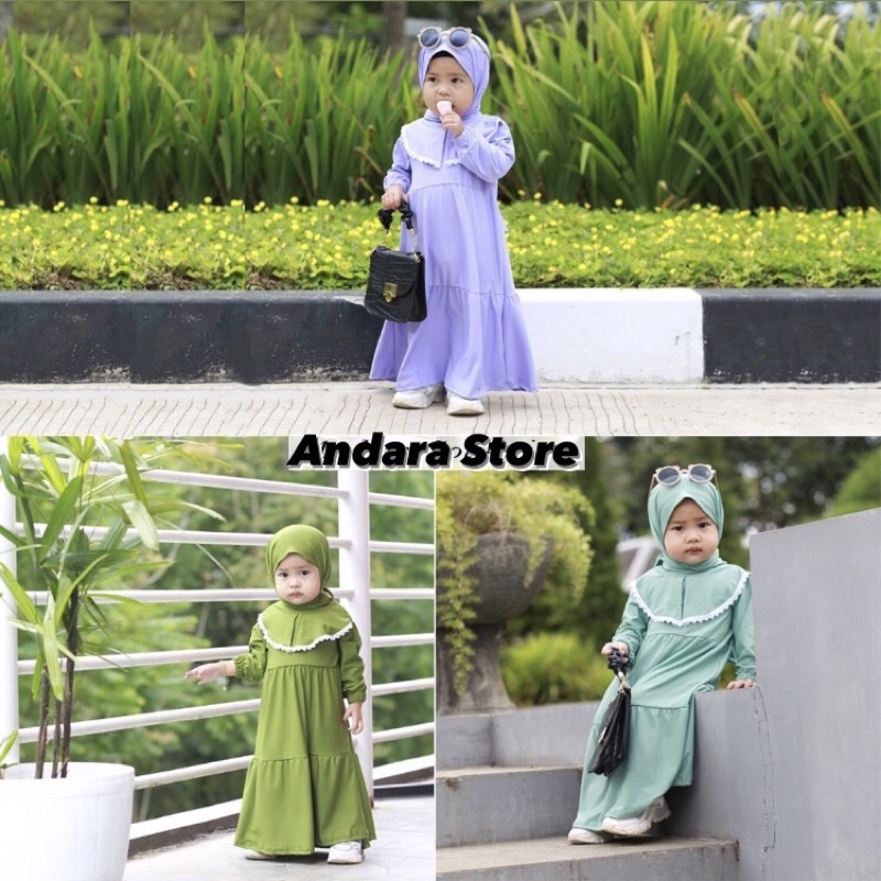 Gamis Anak 1-5tahun// Talita Gamis Set Pashtan