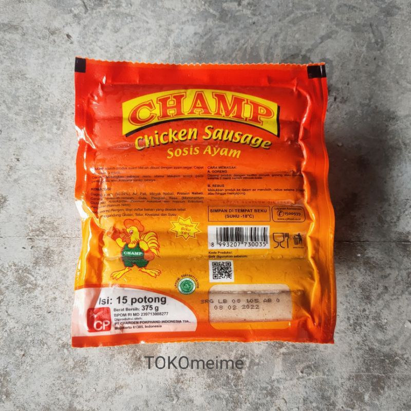 

CHAMP CHICKEN SAUSAGE 375gr