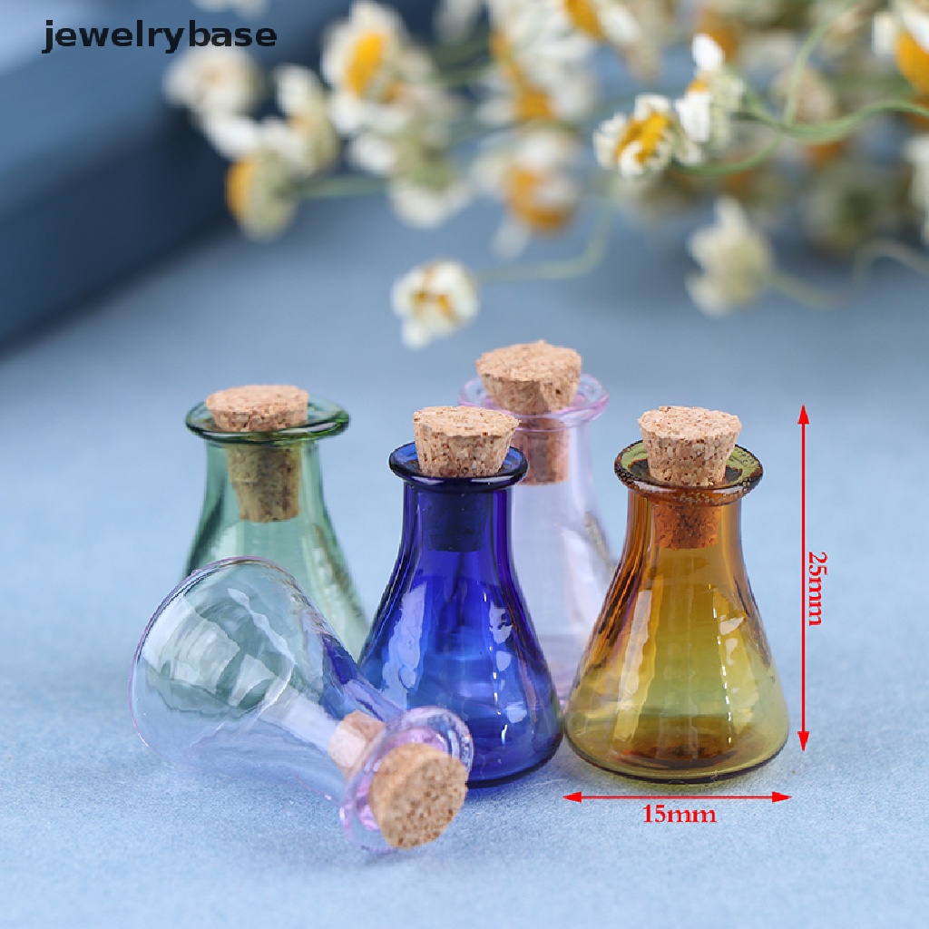 2pcs Botol Kaca Mini Penyimpanan Harapan