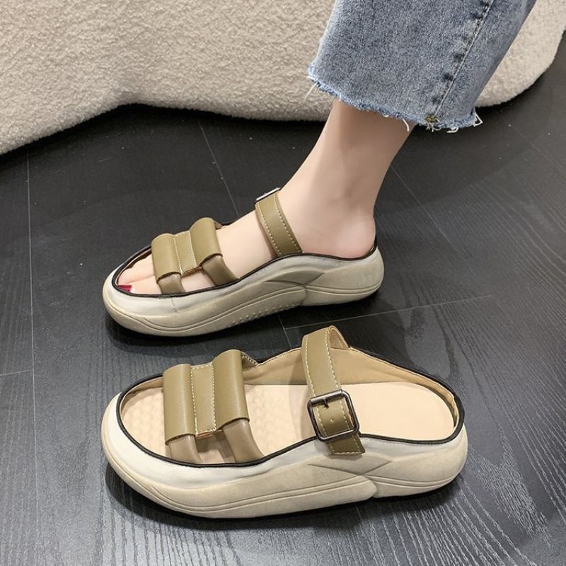 DDS5501 Sandal Wedges Wanita Fashion Import BOATS Tali Ready Jakarta Bisa COD (With Box)