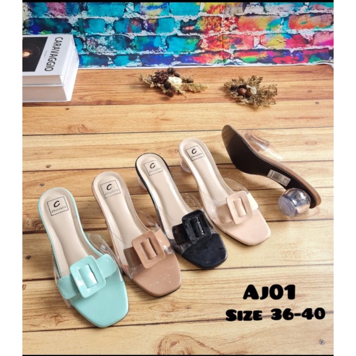 ABBUSHOES AJ  01 hak kaca telor gesper civily 5cm