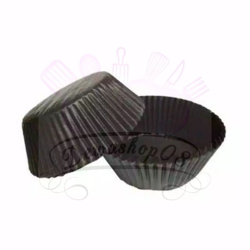 PAPER CUP HITAM 100PCS Diva Cake case