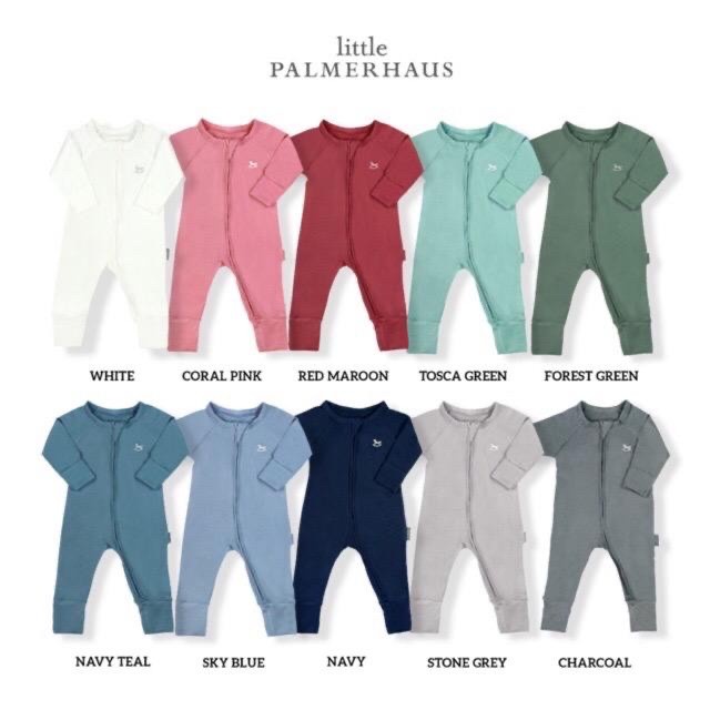 SLEEPSUIT BAJU TIDUR BAYI - Little Palmerhaus Baby Sleepsuit With 2 Way Zipper LENGAN PANJANG