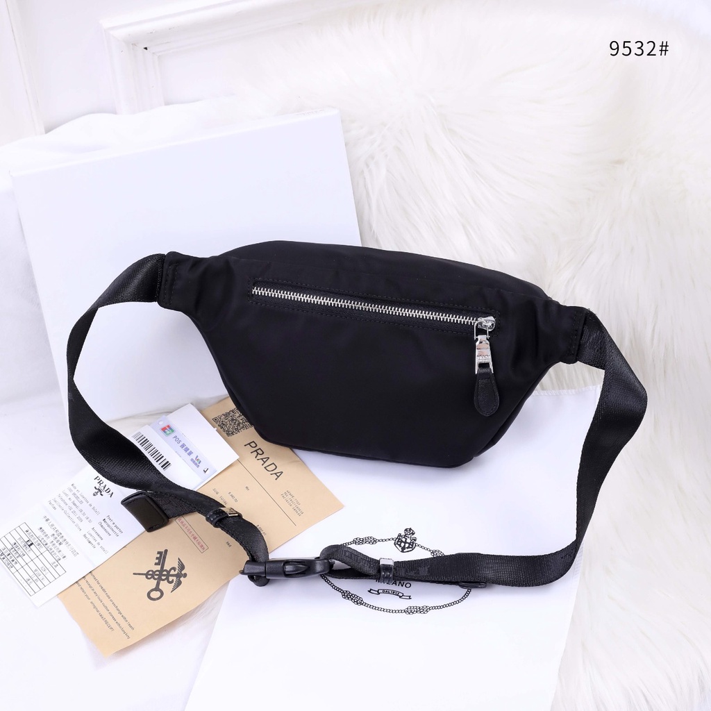 Waist Bag Logo Double Zipper 9532