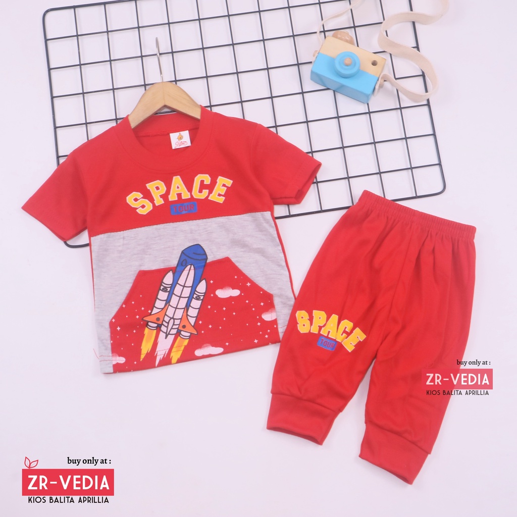 Setelan Pokopow uk 3-18 Bulan / Export Branded Kaos Bayi Laki Laki Baju Karakter Set New Born SNI Import