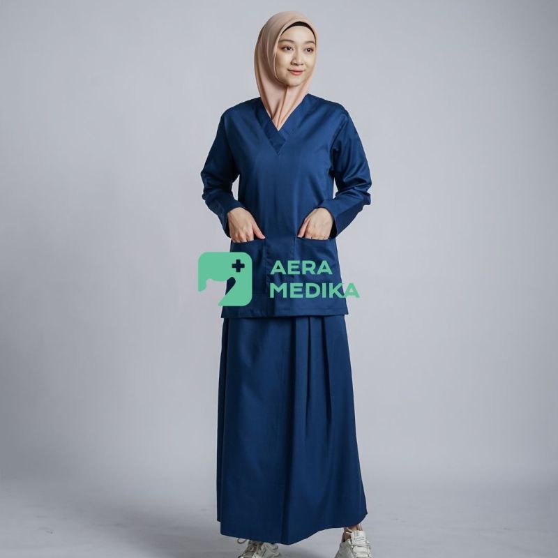 Set ROK - Baju Jaga / OK perawat / Dokter / Scrub Medis / Seragam OKA - AERA MEDIKA