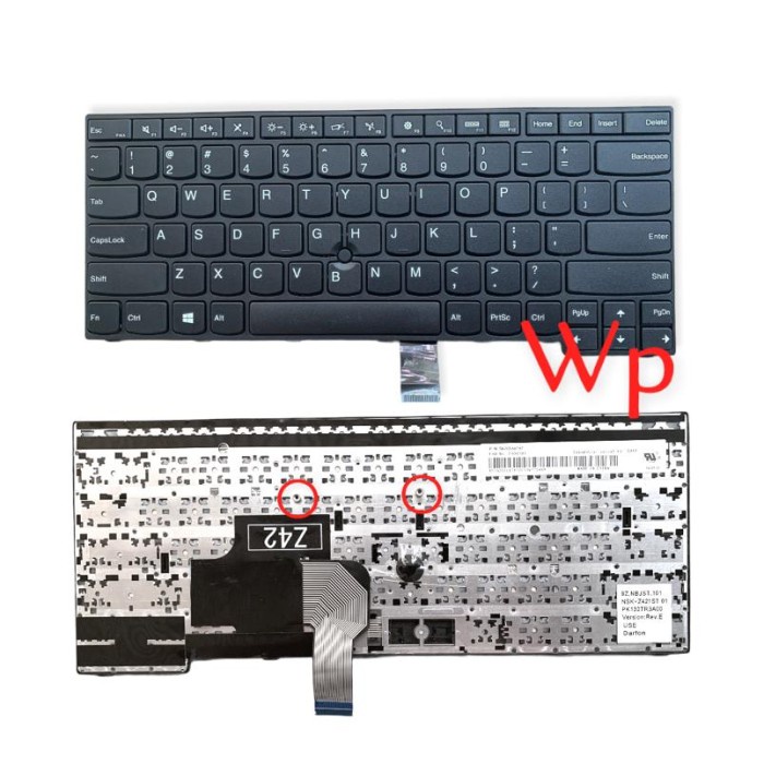 Keyboard Laptop Lenovo Thinkpad E470 E475 E470c