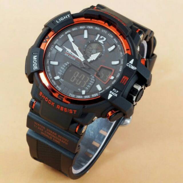 JAM TANGAN G-SHOCK gwa 1100 black merah
