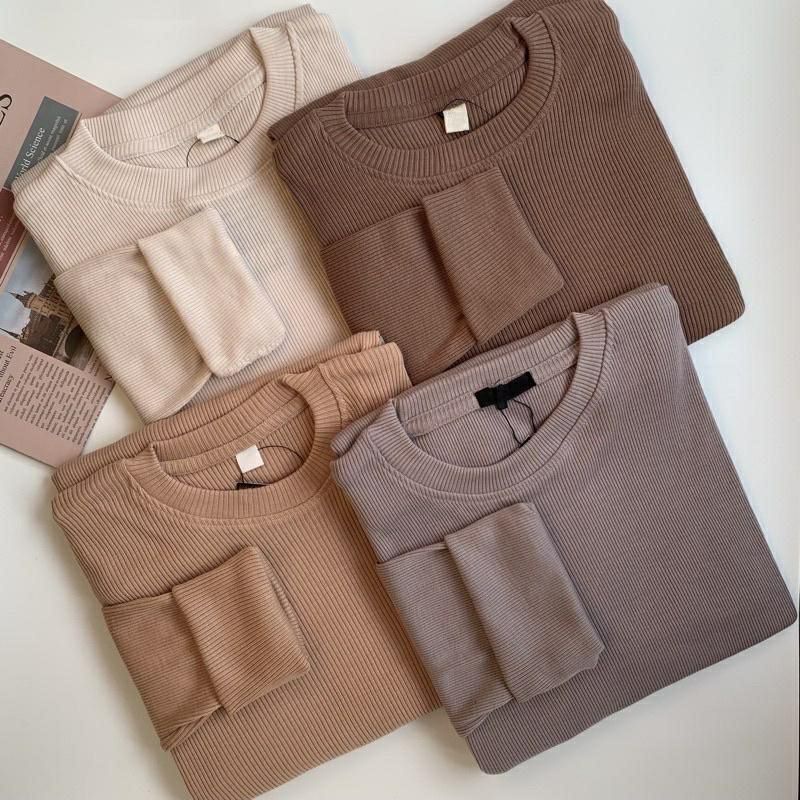 Kaos Polos Rib Premium Sensei Lengan Panjang Wanita Part.1