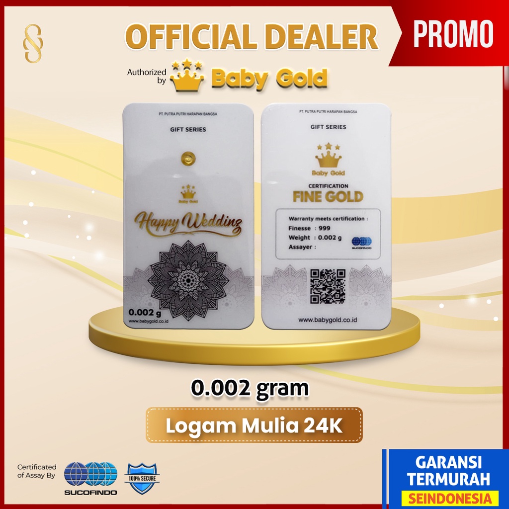 Baby gold 0.001 gram 0.002 gram 0.01 gram souvenir wedding putih souvenir pernikahan murah sovenir p