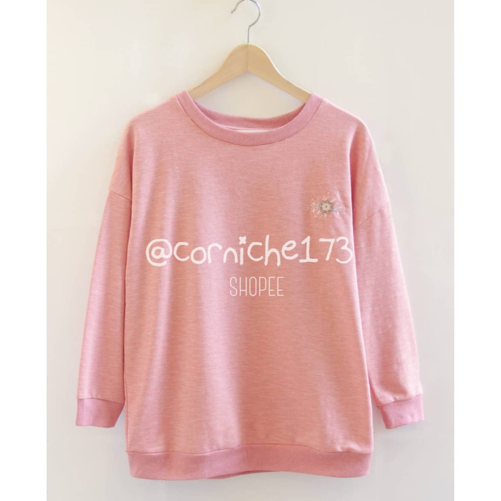 KOREA RAJUT LUCU HITAM BIRU LANGIT UNGU / Corniche Leica Sweater Orange - TS33134