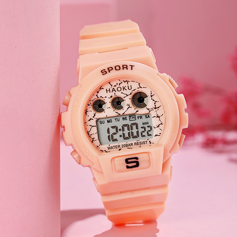 COD✅ Jam Tangan Digital Wanita Pria Sport Rubber Fashion impor murah grosir jam karet Watch LED    S1173