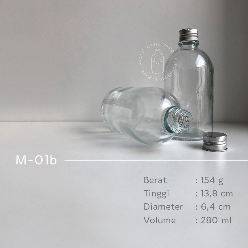 Botol kaca 250ml 280ml - botol juice kopi - bulat | Shopee Indonesia