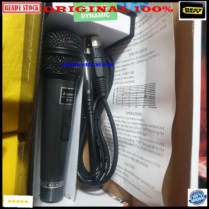 G26 Betavo Mic kabel dynamic legendary Microphone cable karaoke vocal audio sound suara mik pro profesional vokal mikrophone 1bh mic 1bh kabel mic 3-4meter Bahan pvc suara bagus, jernih dan empuk, bersih dan sensitif micnya cocok buat karaok