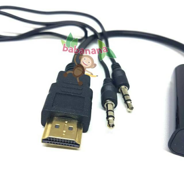 Kabel Konverter hdmi to vga Converter with audio jack 3.5