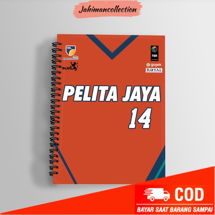 

✨ BISA COD ✨ Notebook Custom Name & Number Pelita Jaya Alternate Jersey