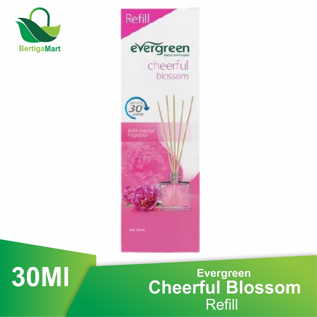 Evergreen Reed Diffuser Refill 30 ml-Cheerful Blossom