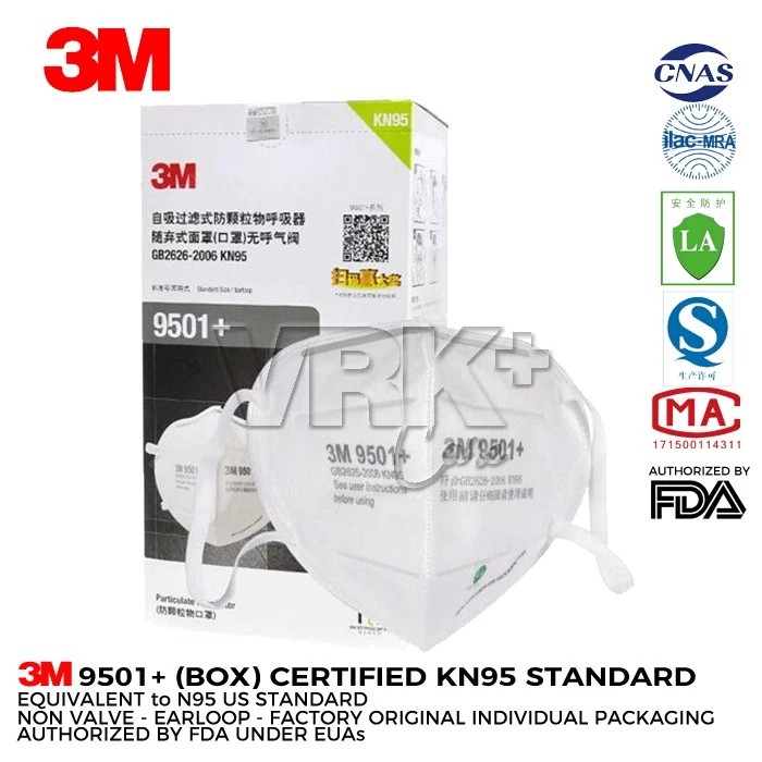 Masker N95 KN95 3M 9501+