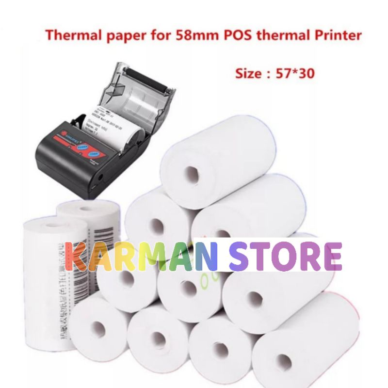 

Kertas thermal polos 57x30mm