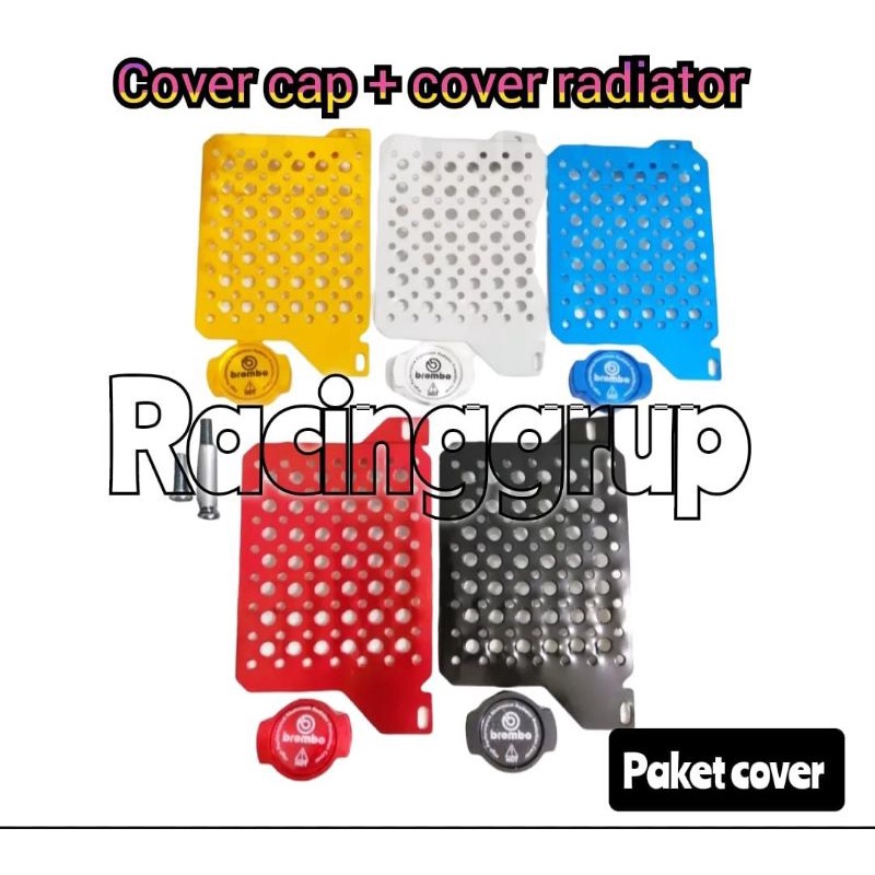 PAKET Cover Tutup Radiator + Cap tutup radiator Nmax Aerox Lexi Cover Radiator Nmax Aerox Lexi CNC Cover Tutup Radiator Nmax Aerox