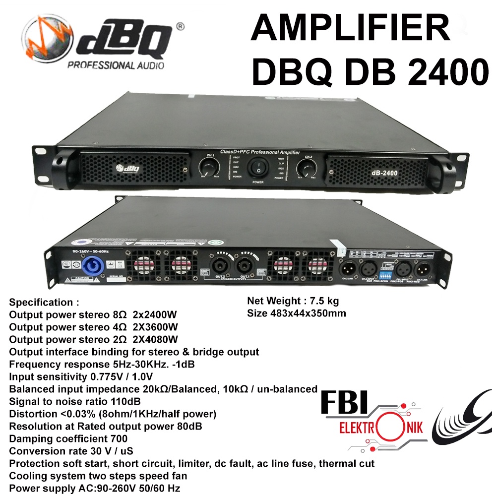 POWER AMPLIFIER DBQ DB 2400