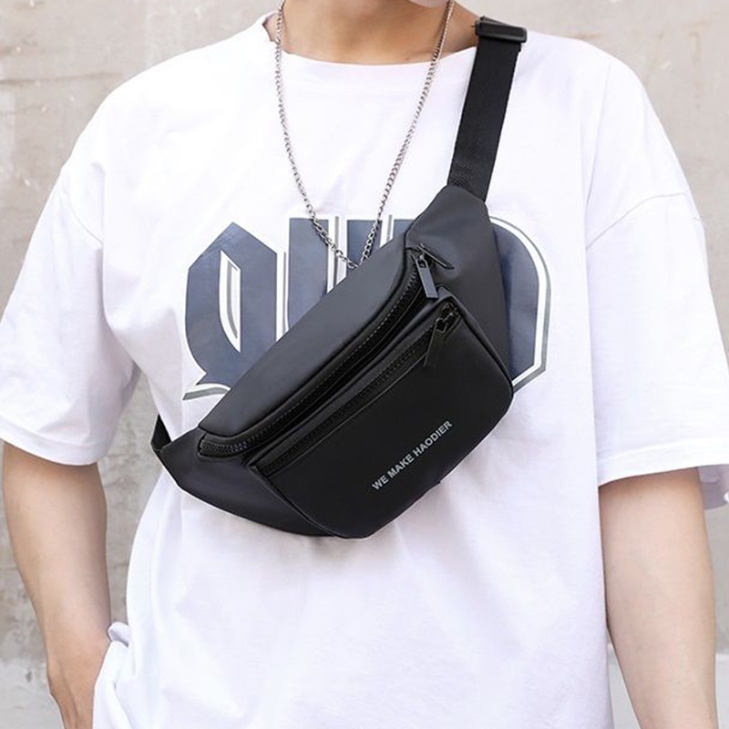 Tas Selempang Pria Waterproof Tas Pinggang Pria Import Original Waistbag Casual Tas Dada Cowok Dewasa