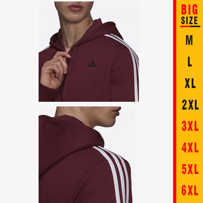 Jaket adidas three stripe Zipper big size M L XL XXL XXXL XXXXL XXXXXL Maron Hitam Navi